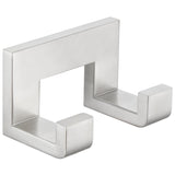 APLusee Brushed Nickel Double Towel Hook, 304 Stainless Steel Robe Coat Hook for Bathroom Kitchen Garage Wall Mounted