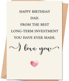 uugtcard Funny Birthday Card Gift for Dad, Men Him Birthday Card from Son Daughter