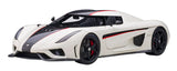 Autoart Koenigsegg Regera White with Black Carbon and Red Stripes 1/18 Model Car