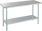 ROCKPOINT Stainless Steel Table for Prep & Work 24x60 Inches, NSF Metal Commercial Kitchen Heavy Duty Table with Adjustable Unde