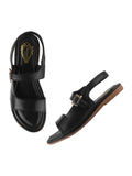 Shoetopia Women'S Snd-139 Flat Sandal-8 Kids Uk (Snd-139-Black)-Eu41,Black,8,B0D4JWJS38