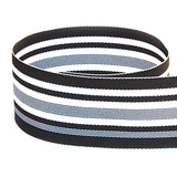 USA | American Made 1-1/2 Midnight Waves Striped Grosgrain Ribbon (Black & White Ribbon) - 20 Yards (Multiple Widths & Yardages