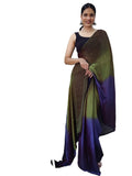 Satrani WomenS Chiffon Ready To Wear Saree With Unstitched Blouse Piece(3029S192N_Green)