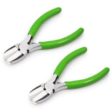 LEONTOOL 2 Pieces 5 Double Nylon Jaw Flat Nose Pliers Mini Precision Pliers Wire Looping Pliers Wire Bending Pliers Jewelry Maki