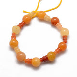 10 Sets Natural Stone Buddhist Mala Guru Bead Set 10mm 3 Hole Gemstone Topaz Jade Energy Stone Prayer Bead for Mala Bracelet Ros