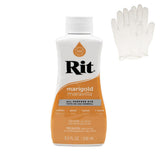 Rit Dye - Liquid Fabric Dye for Crafting, Clothing, and D cor - 8 oz. Bottle - Marigold (Gloves Included)