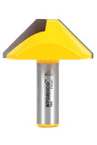 YONICO V Groove Flat Bottom Router Bit 2Inch Diameter 45 Degree 1/2Inch Shank 13919