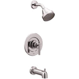 Moen Gibson Chrome Pressure Balancing EcoPerformance Modern Bathroom Tub and Shower Trim, Featuring Single Function Shower Head