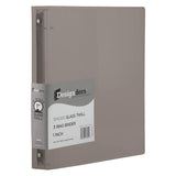 JAM PAPER Plastic 1 inch Binder - Smoke Grey 3 Ring Binder - Sold Individually