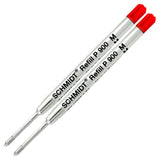 2 Pack MedRed Ink P900 Schmidt Parker Style Ballpoint Refill