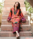 Gosriki Women'S Rayon Viscose Straight Printed Kurta With Palazzo (Jamat Orange-Gs_L_Orange_Large),Orange,,B0DZ2XG1XF