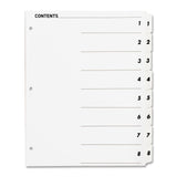 Table of Contents Quick Index Dividers, 1 Set, 05803