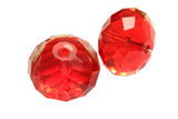100pcs Adabele Austrian 8mm Faceted Loose Rondelle Crystal Beads Light Siam Red Spacer Compatible with 5040 Swarovski Crystals P