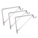 Design House, 182725 Steel Shelf Rod Bracket for Closet Storage Shelf with Hook, Pack of 3, White