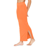 Zivame All Day Seamless Mermaid Saree Shapewear With Removable Drawcord |Shaping Petticoat- Orange Orange M