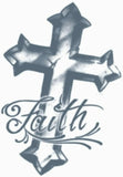 Tinsley Transfers Faith Cross Prison Temporary Tattoo