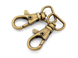 CRAFTMEMORE Swivel Lobster Claw Clasps Classic Trigger Snap Hooks CS10 Purse Landyard Clip Fits 1/2 Strap Pack of 10 (Antique B