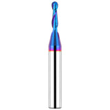 EANOSIC Carbide Ball Nose CNC Bit 1/4 Inch Shank, 1/8 Cutting Diameter End Mill Bits Spiral Router Bits Wood Milling Tool with N