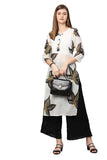 Gosriki Women'S Cotton Printed Straight Kurti (Alisha White & Black_L-Go_White & Black_Large),White & Black,,B09Q69WXGQ