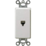 Leviton 40649W 6P4C Screw Terminals, Decora Insert, White