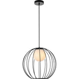 Living District Indoor Modern Home Decorative Bright Ceiling Wetzel 1 Light Black Pendant