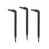 50 Pack 6 Inch Angled Drip Emitter Stake, (FITS 1/4 & 1/8 TUBING) for Precise Watering & Irrigation, Greenhouse, Container Garde