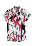 Lookmark Mens Slim Fit Printed Shirt Allan Xl White-Red