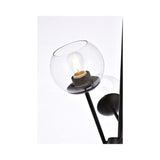 Living District Axl 6-Light Mid-Century Metal Pendant In Black And Clear
