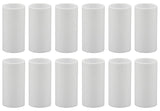 Creative Hobbies 1 3/4 Inch Tall White Plastic Candle Covers Sleeves Chandelier Socket Covers Pack of 12 Slip Over E12 Cande