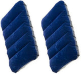 Hitexnetee Velvet Air Travel Pillow (Air Pillow For Family) Navy Blue (Pack Of 2) Ap 2 3