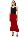DHRUVI TRENDZ Women Lycra Patticoat Regular Fit Readymade Patticoat (DT_PT-2_Red_M)
