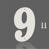 5 Inch White Metal Letters, Modern Metal House Address Letters and Numbers for Outside Signs, Outdoor Mailbox Numbers, for Door,
