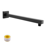 KES Shower Head Extension Arm, Rain Shower Head Extension Extender 16-Inch Square Rainfall Shower Arm with Flange SUS304 Stainle