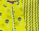 Anni Designer Women'S Cotton Blend Flower Print Kurta With Palazzo (Yellow Flower_M_Yellow_Medium),Yellow,M,Cotton,Straight,Pants, Palazzo