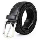 Veteran MenS/WomenS Stretchable Braided Cotton Belt Fit On Upto 34Inch (Black, U32)
