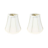 Royal Designs, Inc. BSO-704RC-8WH-2 True Bell Basic Lamp Shade with Round Clip, 4 x 8 x 7.25, White, 2-Pack