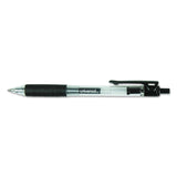 Universal UNV39910 0.7 mm. Medium Comfort Grip Retractable Gel Pen Black Ink, Clear/Black Barrel (36/Pack)