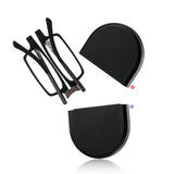 SKYOAK Durable Evolved Case Ultralight and Thin Folding Reading Glasses Flat Foldable Readers for Men Women Compact Magnetic Eye