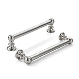 khtumeware 2 Pack 5 inch(128mm) Hole Center Brushed Nickel Cabinet Pulls Solid Heavy-Duty Satin Nickel Kitchen Cabinet Hardware