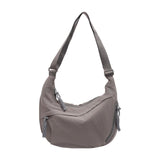 Ecomistiq Nylon Crossbody Bag Fashion Simple Shoulder Bag For Walking Work Traveling Gray