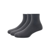 Van Heusen Mens Cotton Quarter Length Socks (Pack Of 3) Dark Grey