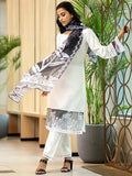 Libas Womens Solid Silk Blend Straight Kurta With Trousers And Dupatta White L