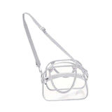 Zoomella Transparent Shoulder Bag Pvc Waterproof Handbag For Outdoor Workplace Hiking Gray