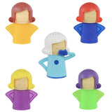 AUPLEX 5 PCS Angry Mama Microwave Cleaners & Cool Mama Fridge Odor Absorber, High temperature Steamer Cleaning Equipments, Refri