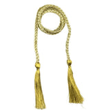 Ani Accessories Golden Braided Long Dori Tassels Belt | Thin Waist Belt Women Dress | Waist Belt Rope Chain With Tassel And Bead