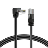 TNP Cat6 Ethernet Cable (Right Angle Down, 6 FT) - RJ45 90 Degree Network Connector 500 MHz 10 Gigabit Gold Plated Patch Plug Wi