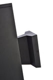 Living District Raine 1-Light Aluminum Outdoor Wall Light In Black Finish