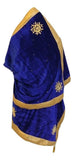 Sneh WomenS Velvet Heavy Work Stole With Zari Border And Tassels On Corner (Royal Blue,Free Size)