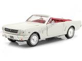 Motormax 1964 1/2 Ford Mustang Convertible White with Red Interior James Bond 007 Goldfinger (1964) Movie James Bond Collection