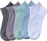 Sting Bee Ankle Length Cotton Low Cut Socks For Women & Girls, Multi Color, Pack Of 5